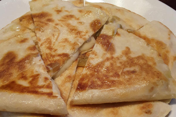 Pineapple Green Chile Quesadillas