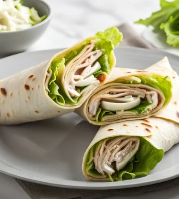 turkey-lettuce-mozzarella-tortilla-wrap