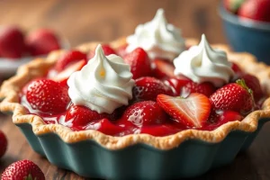 strawberry-pie-whipped-cream