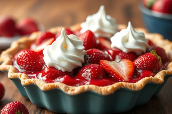 strawberry-pie-whipped-cream